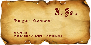 Merger Zsombor névjegykártya